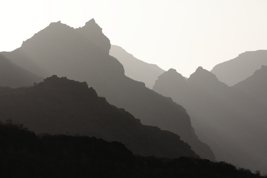 Staffelung im Gebirge von Gran Canaria