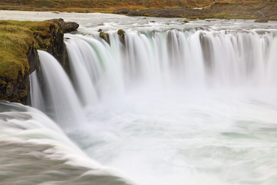 Der Godafoss im Norden Islands zählt zu den größten Wasserfällen der Insel.